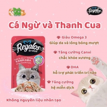 Pate cho mèo - REGALOS vị Cá Ngừ & Thanh Cua 70g