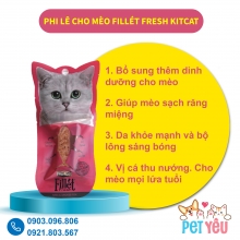 Snack Kit Cat Fitllet cho mèo vị cá ngừ và cá hun khói 30gr