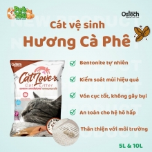 Cát vệ sinh - OSTECH CAT LOVER hương CÀ PHÊ 5L