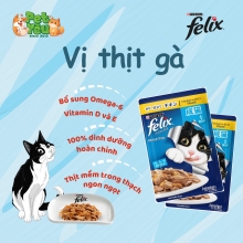 Pate cho mèo - Purina Felix vị Thịt Gà 85g