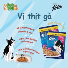 Pate cho mèo - Purina Felix vị Thịt Gà 85g ( Dành cho Mèo con)