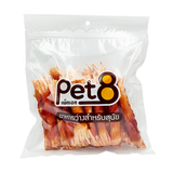 Snack Pet 8 - Gà cuộn cá sợi nhỏ , miếng lớn - JJA61 - gói 350gr