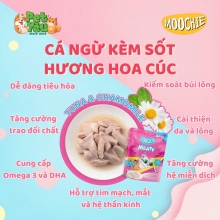 Pate cho mèo - MOOCHIE vị Cá Ngừ kèm sốt hương Hoa Cúc 70g