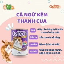 Pate cho mèo OSTECH GOURMENT - Vị Cá Ngừ & Thanh Cua 400g