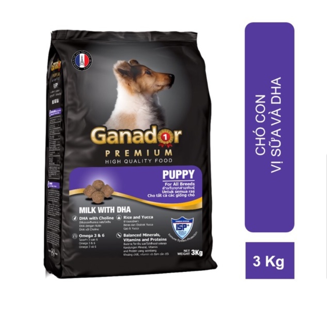 GANADOR PUPPY  - Thức ăn chó con vị sữa gói 3kg