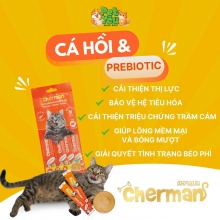 Súp thưởng cho mèo CHERMAN - Vị Cá Hồi & Prebiotic