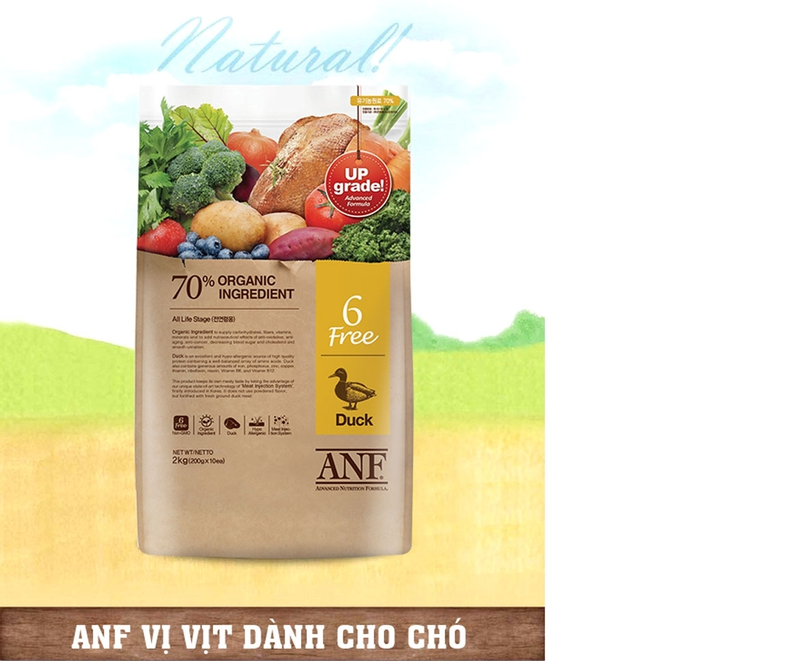 ANF 6 Free Organic vị Vịt dành cho chó gói 2kg