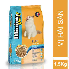 Thức ăn mèo MININO YUM vị HẢI SẢN gói 1.5kg