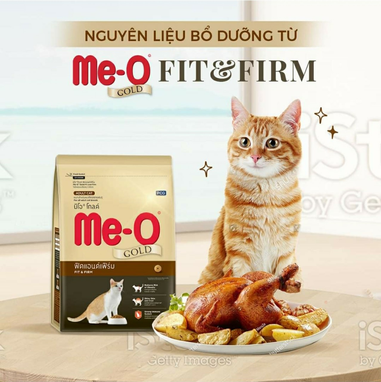 Thức ăn mèo Me-o Gold FIT AND FRIM gói 400gr