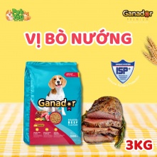 Hạt cho chó Ganador Adult - Vị bò nướng 3kg