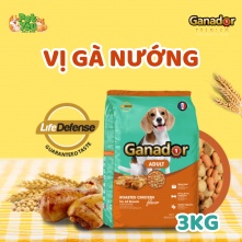 Hạt cho chó Ganador Adult - Vị gà nướng 3kg