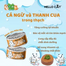 Pate cho mèo HELLO CAT TUNA - Vị Cá Ngừ & Thanh Cua 