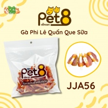 Snack Pet8 - JJA56 - Gà phi lê quấn que sữa gói 420gr