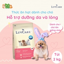 Hạt Luvcare dành cho chó trưởng thành giống nhỏ - Hỗ trợ dưỡng da & lông 2kg