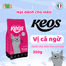 Thức ăn hạt KEOS dành cho mèo mọi lứa tuổi -  Vị Cá Ngừ gói 350G