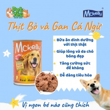 Pate cho chó MCKELLY - Vị Thịt Bò & Gan Cá Ngừ lon 400g 
