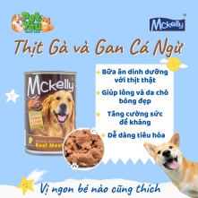 Pate cho chó MCKELLY - Vị Thịt Gà & Gan Cá Ngừ lon 400g