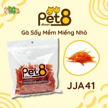 Snack Pet8 - JJA41 - Gà sấy mềm miếng nhỏ gói 400gr