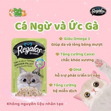 Pate cho mèo REGALOS -  vị Cá Ngừ & Ức Gà  70g