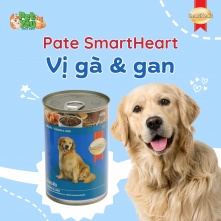 Pate SmartHeart dành cho chó - Vị gà & gan 400g