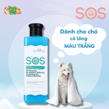 Sữa tắm SOS xanh dương - Dành cho chó có lông màu trắng 530ML