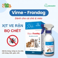 Thuốc xịt ve, rận, bọ chét Vime - Frondog dành cho chó & mèo chai 250ML