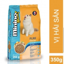 Thức ăn mèo MININO YUM vị HẢI SẢN gói 350gr