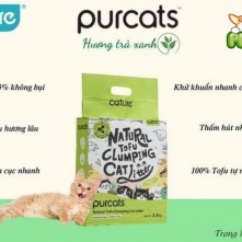 Cát vệ sinh cho mèo CATURE TOFU - HƯƠNG TRÀ XANH gói 2.4kg