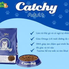 Thức ăn mèo Catchy vị gà và cá ngừ gói 1.2kg