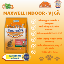 Hạt dành cho mèo - MaxWell Indoor vị Gà 1.5kg