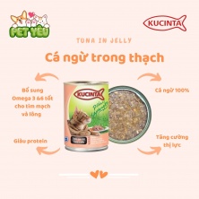 Pate Kucinta lon 400gr - VỊ CÁ NGỪ TRONG THẠCH