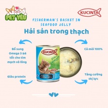 Pate Kucinta lon 400gr - VỊ HẢI SẢN TRONG THẠCH