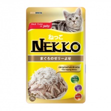 Pate nekko vị cá ngừ kèm topping cá cơm sữa cho mèo  gói 70gr