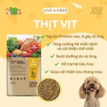 Hạt dành cho chó - ANF 6 Free vị Thịt Vịt gói 2KG