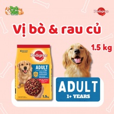Hạt cho chó Pedigree ADULT - Vị bò & rau củ gói 1.5KG