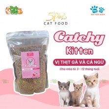 Hạt Catchy dành cho mèo con - Vị gà và cá ngừ gói 1KG