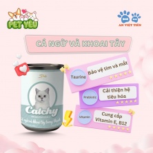 Pate mèo CATCHY LON 400GR - cá ngừ và khoai tây