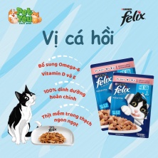 Pate cho mèo - Purina Felix vị Cá Hồi  85g