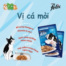 Pate cho mèo - Purina Felix vị Cá Mòi 85g