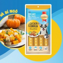 SMART HEART CREAMY DOG - Bánh thưởng dạng kem vị GÀ và BÍ NGÔ