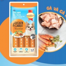 SMART HEART CREAMY DOG - Bánh thưởng dạng kem vị GÀ và CÀ RỐT