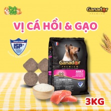 Hạt cho chó Ganador Premium Adult - Vị Cá hồi & Gạo 3kg