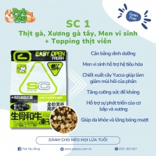 Hạt cho mèo SC Animal Nutrition Dòng SC1 - Vị Thịt gà, xương gà tây, men vi sinh + Topping gói 1.5kg