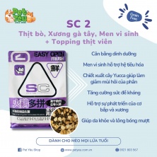 Hạt cho mèo SC Animal Nutrition Dòng SC2 - Vị Thịt bò, xương gà tây, men vi sinh + Topping