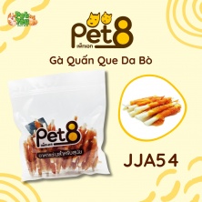 Snack Pet8 - JJA54 - Gà quấn que da bò gói 400gr