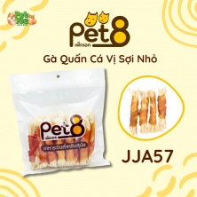 Snack Pet8 - JJA57 - Gà quấn cá vị sợi nhỏ gói 350gr