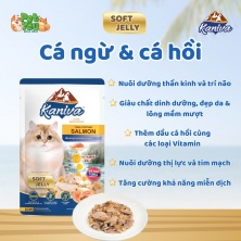 Pate Kaniva Vitamin Ball Soft Jelly - Vị Cá ngừ & cá hồi 70g