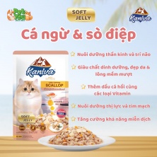 Pate Kaniva Vitamin Ball Soft Jelly - Vị Cá ngừ & sò điệp 70g