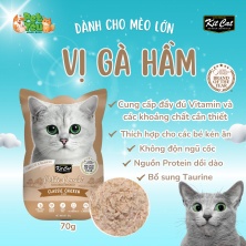 Pate cho mèo - KITCAT Petite Pouch vị Gà Hầm 70g 