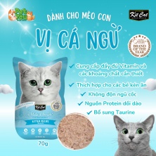 Pate cho mèo - KITCAT Petite Pouch vị Cá Ngừ 70g (Dành cho mèo con)